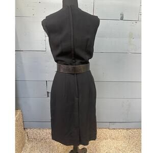 Vintage Pom Pom Black Sleeveless Dress